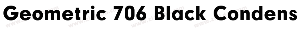 Geometric 706 Black Condensed BT字体转换